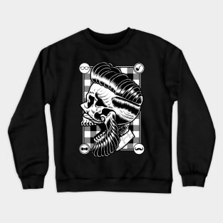 Hipster Skull Crewneck Sweatshirt